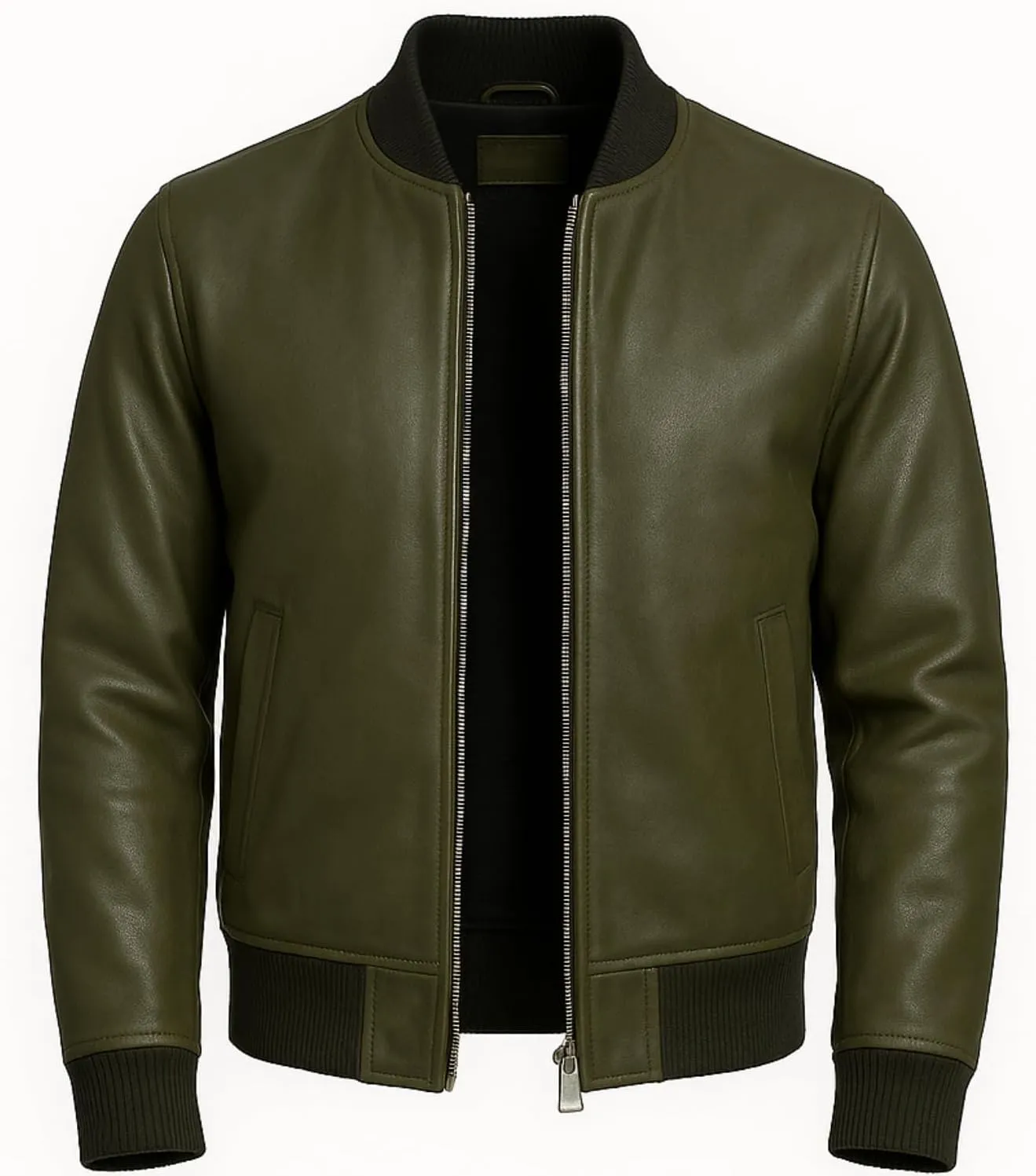 Premium Lambskin Leather Bomber Jacket for Men & Women  Trendy, Lightweight, Soft Real Leather with Relaxed Fit  All Season