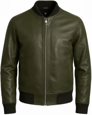 Premium Lambskin Leather Bomber Jacket for Men & Women  Trendy, Lightweight, Soft Real Leather with Relaxed Fit  All Season