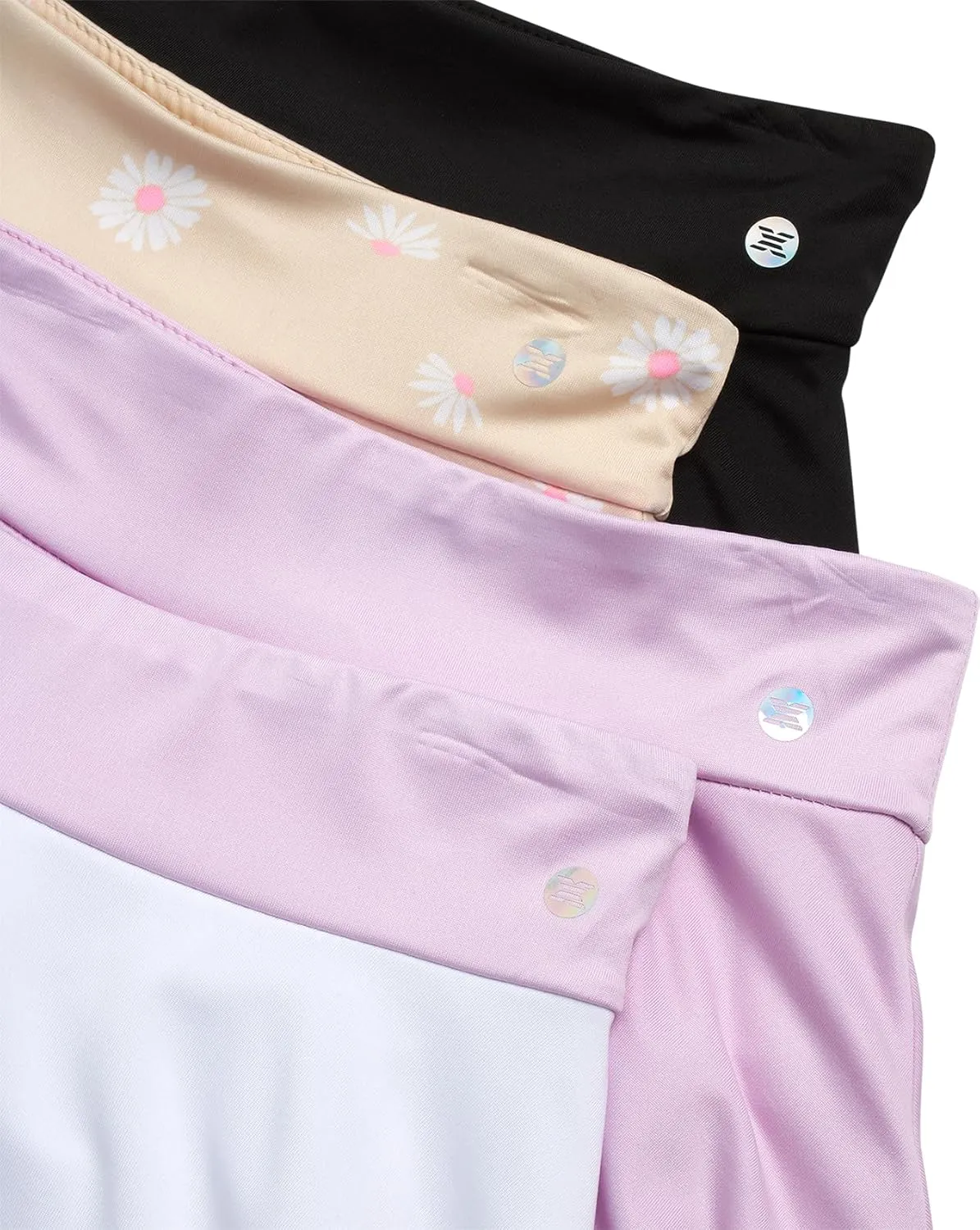 RBX Skorts for Girls - 4 Pack Pleated Athletic Tennis Skirts with Built-in Bike Shorts - Golf Outfits, School Uniform (7-16)