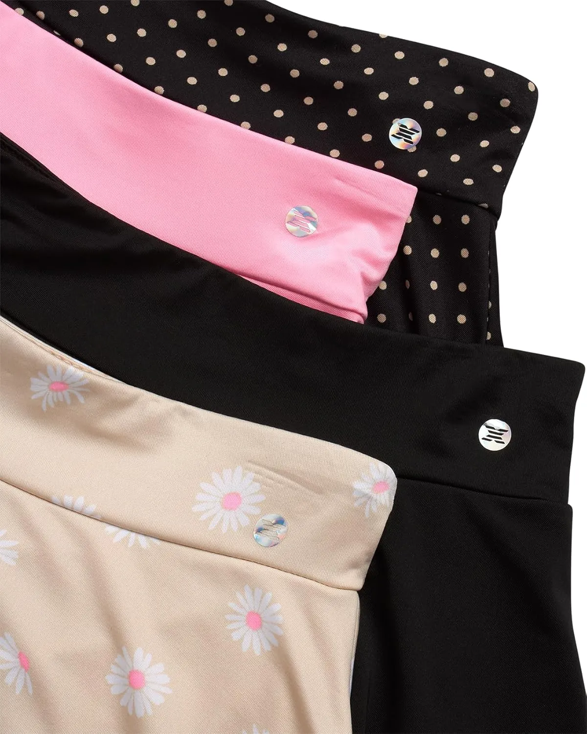 RBX Skorts for Girls - 4 Pack Pleated Athletic Tennis Skirts with Built-in Bike Shorts - Golf Outfits, School Uniform (7-16)