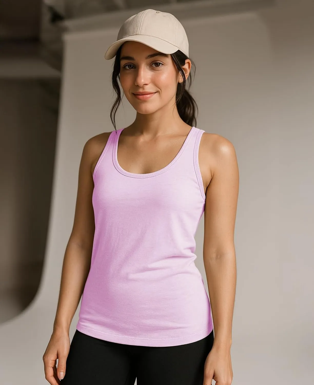 Sexy Basics Women's 12 Pack Racer Back Tank Tops/Cotton -Spandex Stretch Color Tanks