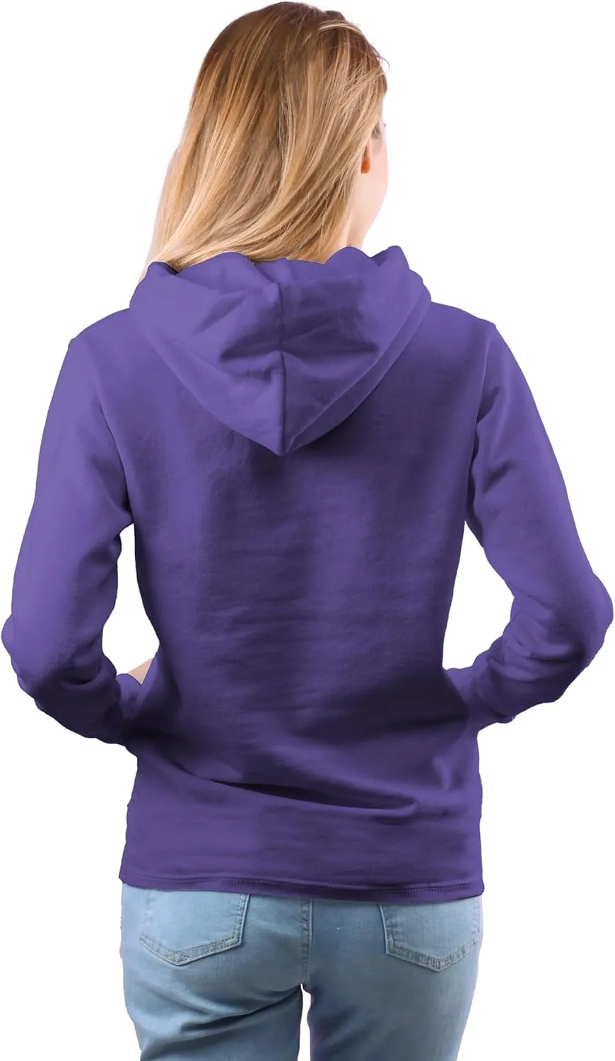 Sexy Basics Women's French Terry Fleece Full-Zip Hoodie | All Season Cotton Knit Jacket | Multi Packs & Colors