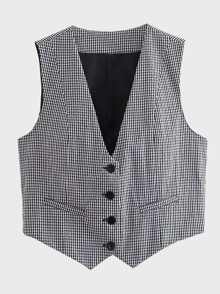 Single-Breasted Suit Vest