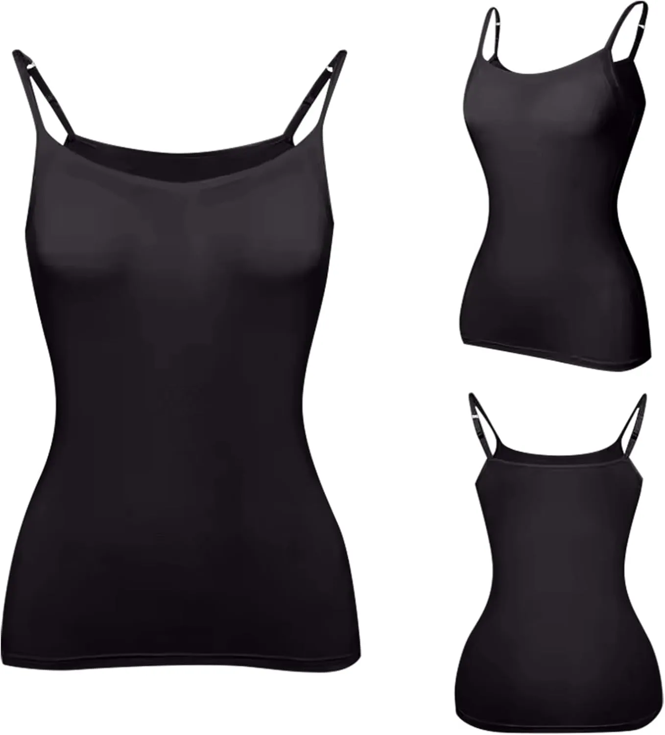 Tank Top with Built in Bra for Women Adjustable Spaghetti Strap Camisole Tops Workout Shelf Bra Tank Tops Basic Undershirts