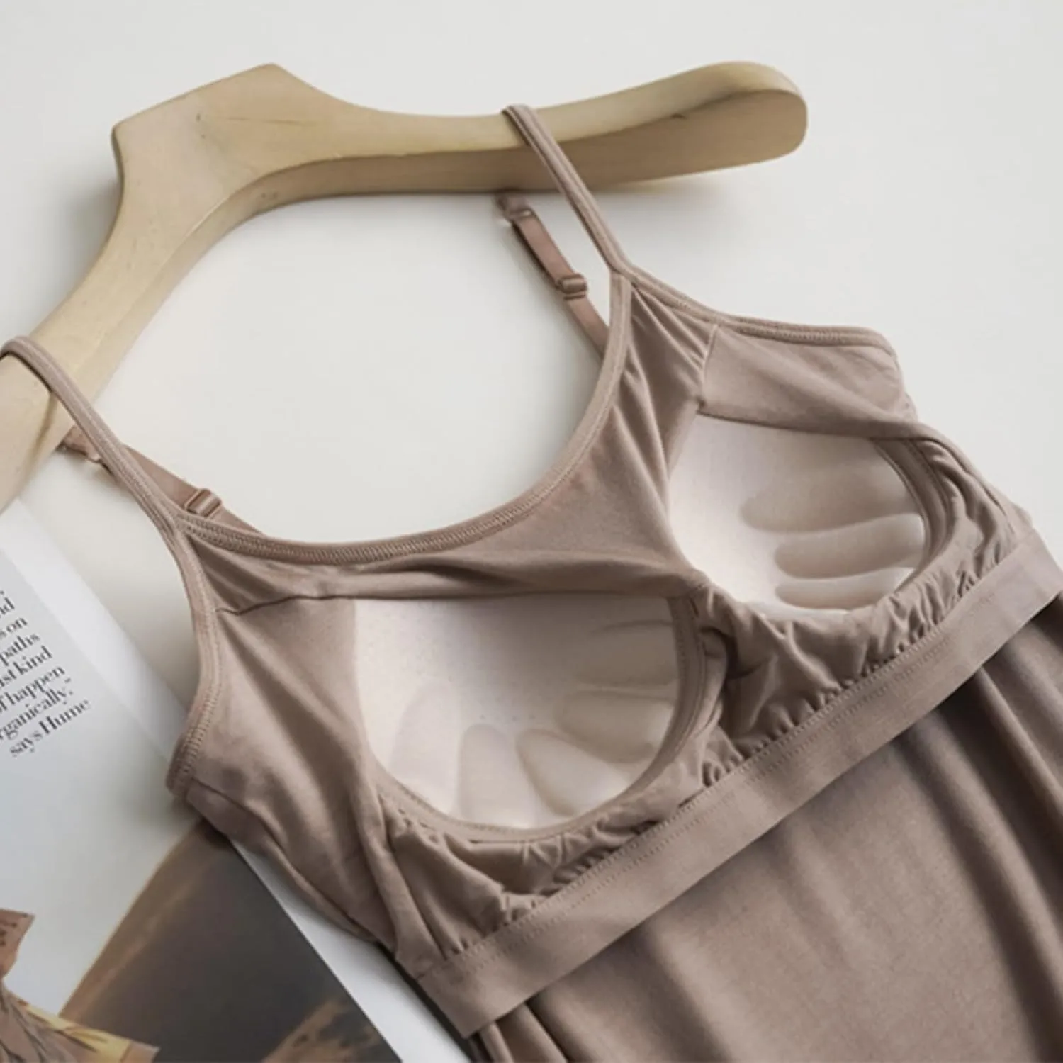 Tank Top, with Built in Bra Sports 2025 Summer Spaghetti Strap Camisoles Cami Sleeveless Trendy Lingerie