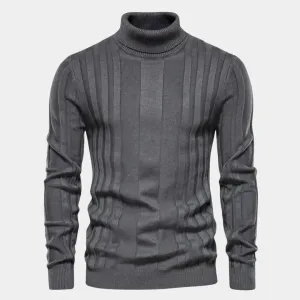 Turtleneck Knitwear Pullover Sweater - Cross & Crown