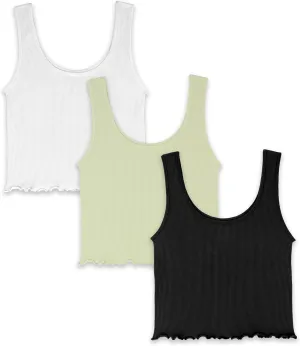 WallFlower Women's Insta Smooth Seamless Tank Tops 3-Pack (Standard and Plus)
