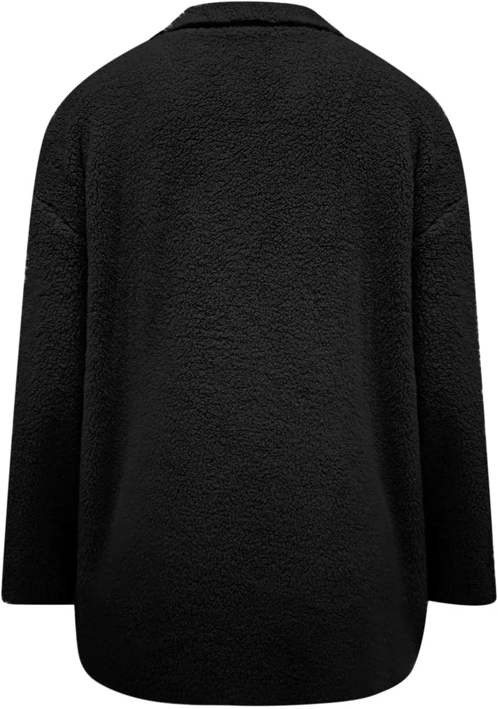 Winter Coats For Women Lapel Fuzzy Faux Fur Coat Long Sleeve Button Down Sherpa Jacket Fleece Warm Outerwear w/Pocket