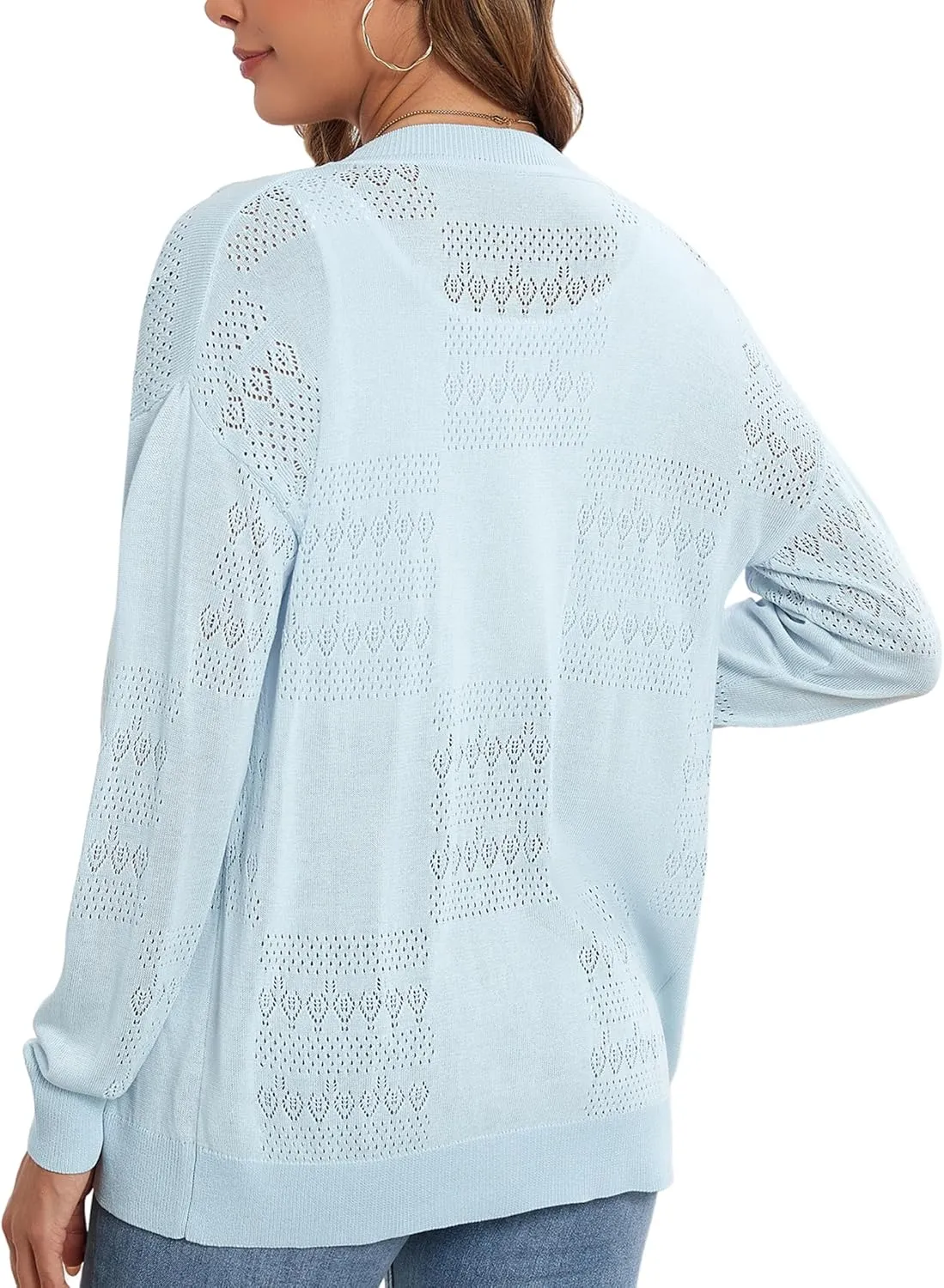 Women's Cropped Cardigan Sweaters for Women Lightweight V Neck Button Knit Shrug Sweater S-XXL