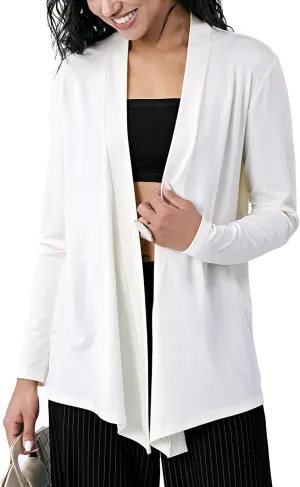 Womens Open Front Cardigan Sweater, Long, Lightweight, and Versatile Green & Black Cardigans for Women