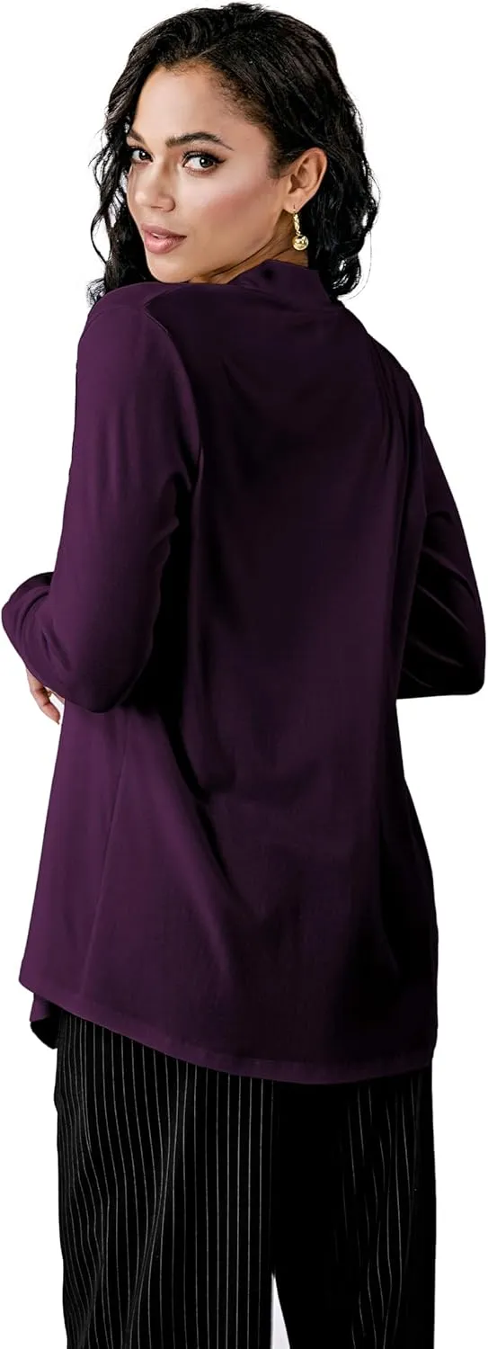 Womens Open Front Cardigan Sweater, Long, Lightweight, and Versatile Green & Black Cardigans for Women