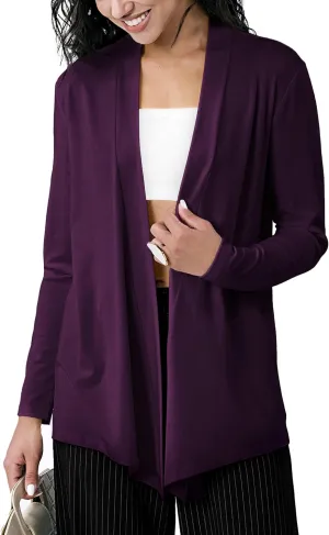 Womens Open Front Cardigan Sweater, Long, Lightweight, and Versatile Green & Black Cardigans for Women