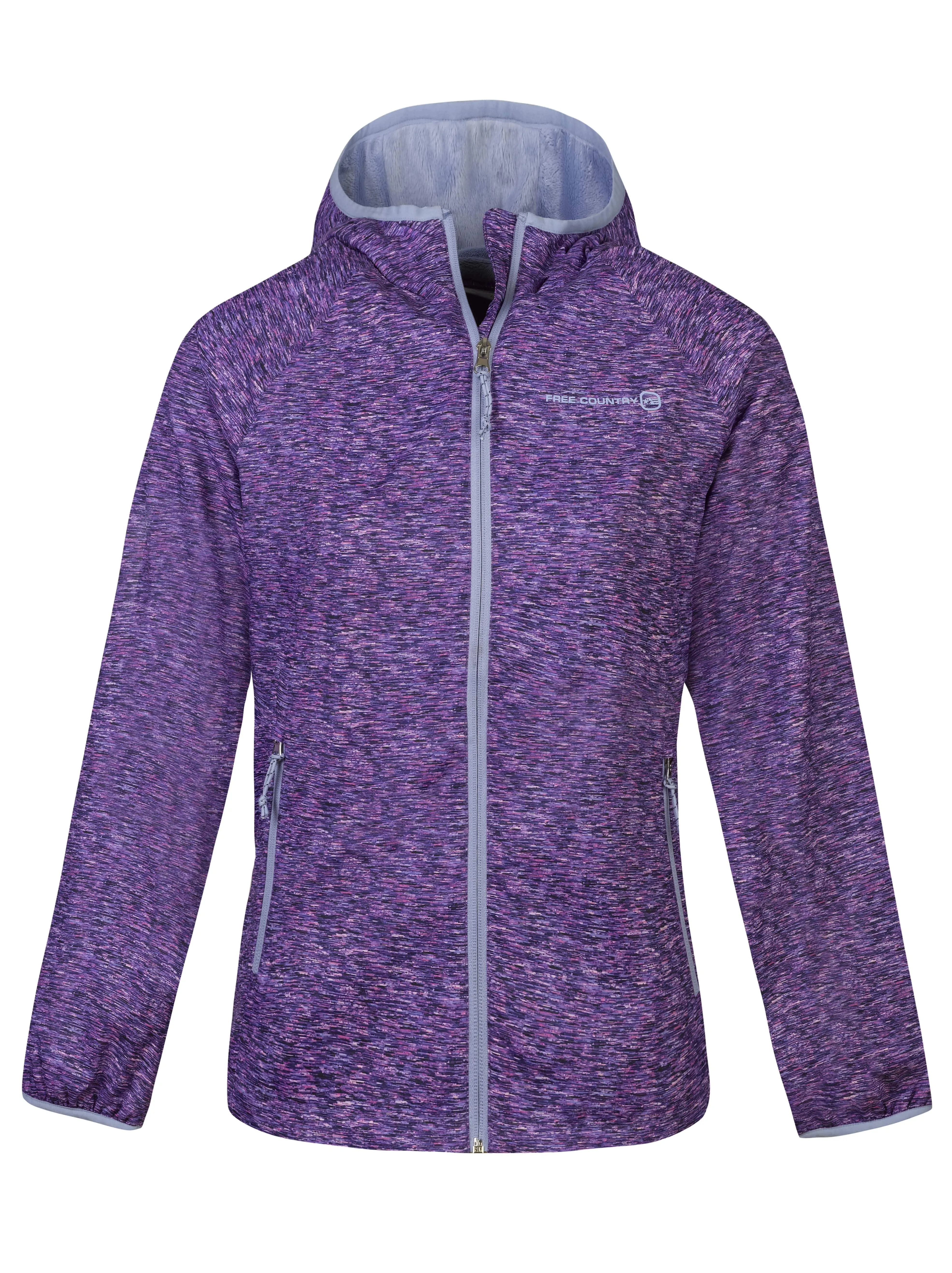 Women's Plus Size Speckle Butterpile Lined Cire Jacket